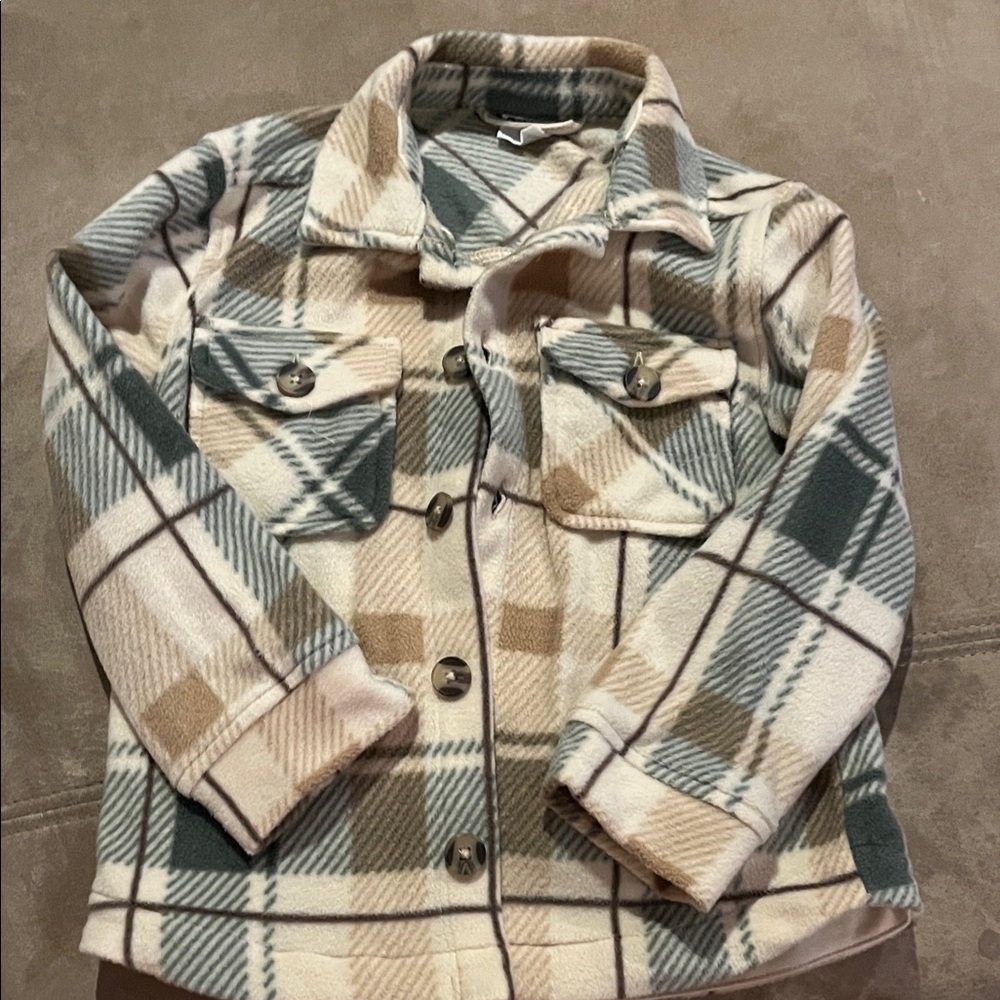 Toddler super-soft Plaid Button-Up Jacket